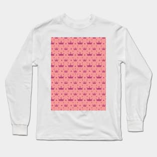Cute Geometric Crown Pattern Long Sleeve T-Shirt